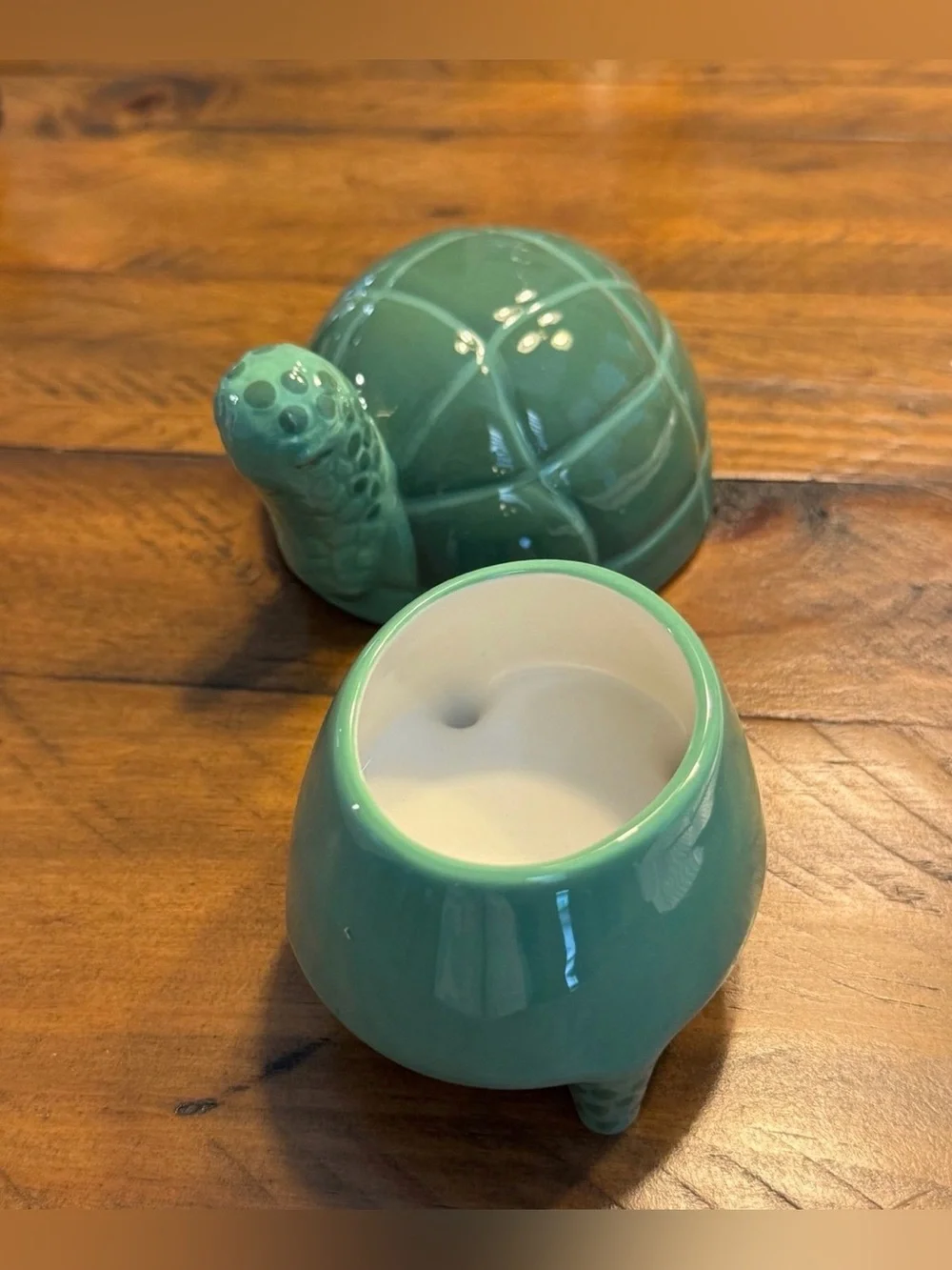 green ceramic turtles small organizer home decor